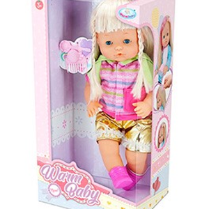 عروسک دخترانه با تیشرت و شلوارک وارم بیبی Warm Baby مدل RT05080-5-اسباب بازی